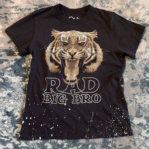 SO Black Tiger Graphic Kids Tee